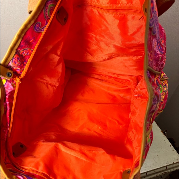 Vintage Vibrant Paisley Print Mod Tote XL - Picture 9 of 13